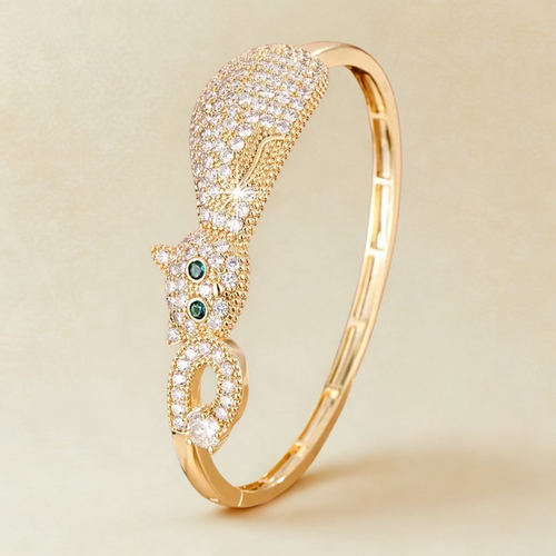 BRILLO DOMÉSTICO — Pulsera Gato con Circonitas Blancas